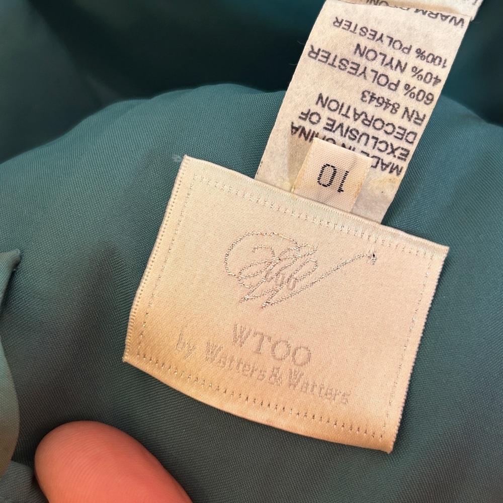 WTOO by Watters and Watters Bridesmaids Dress size 10 Green Women’s - Picture 6 of 9